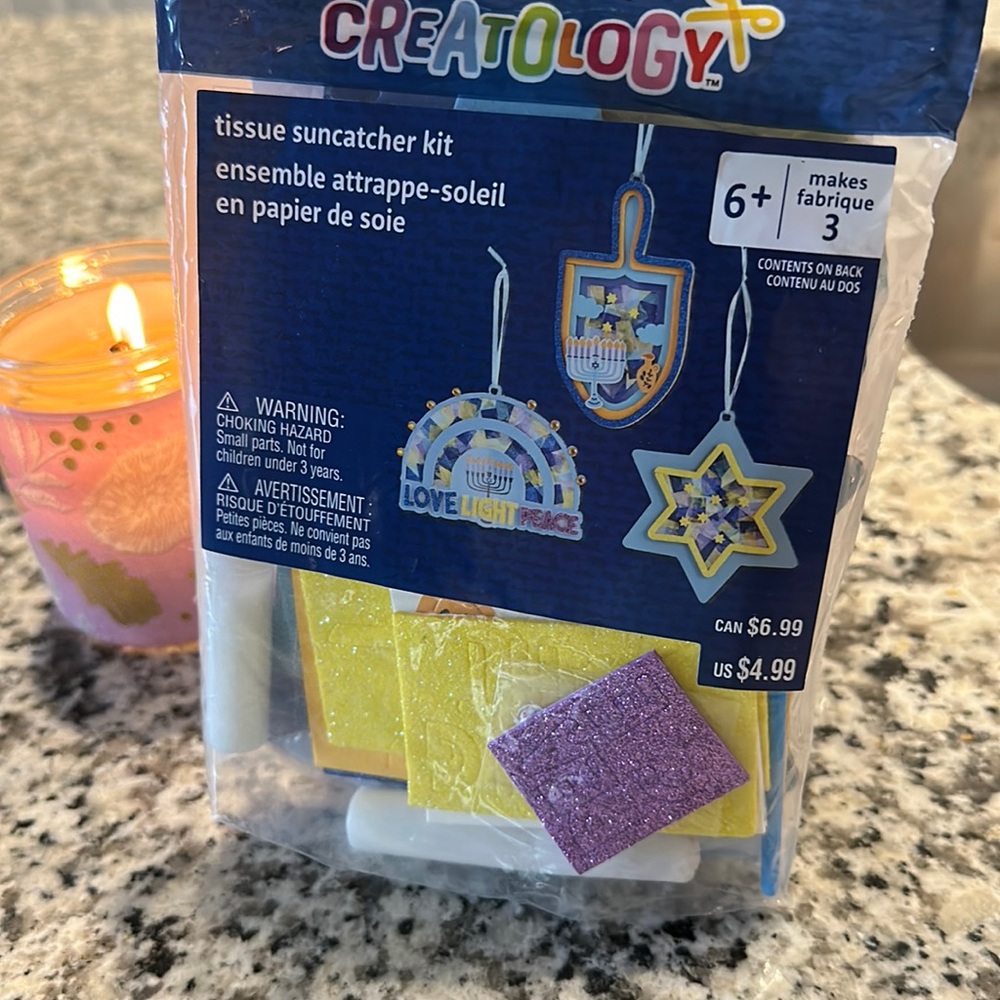 Tissue Sun Catcher Kit Hanukah